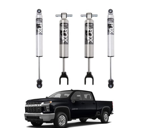 FOX | 1.5-2.5″ FRONT & 0-1″ REAR 2.5 PERFORMANCE SHOCKS KIT | CHEVY/GMC 2500HD 4WD 2020+